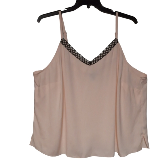 The Limited Tops - The Limited Pink and Black Camisole Size 2X